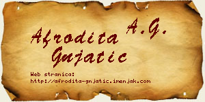 Afrodita Gnjatić vizit kartica